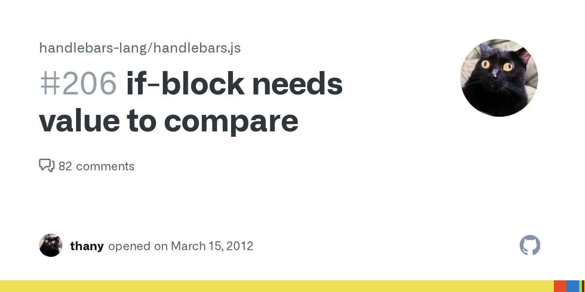 ifblock needs value to compare · Issue 206 · handlebarslang