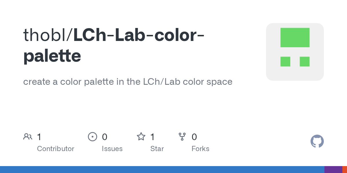 GitHub thobl/LChLabcolorpalette create a color palette in the LCh