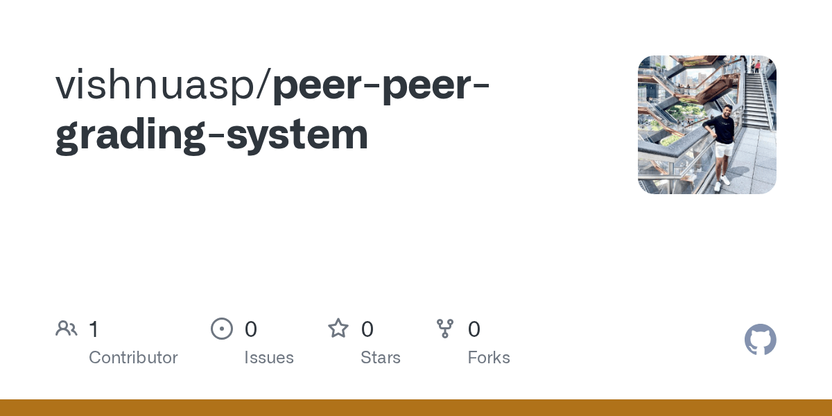 GitHub vishnuasp/peerpeergradingsystem