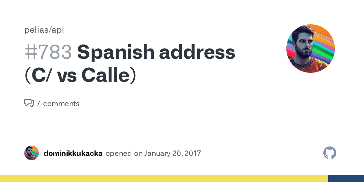 Spanish address (C/ vs Calle) · Issue 783 · pelias/api · GitHub