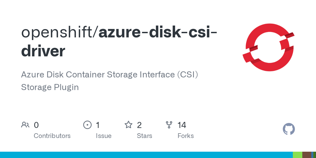 GitHub openshift/azurediskcsidriver Azure Disk Container Storage