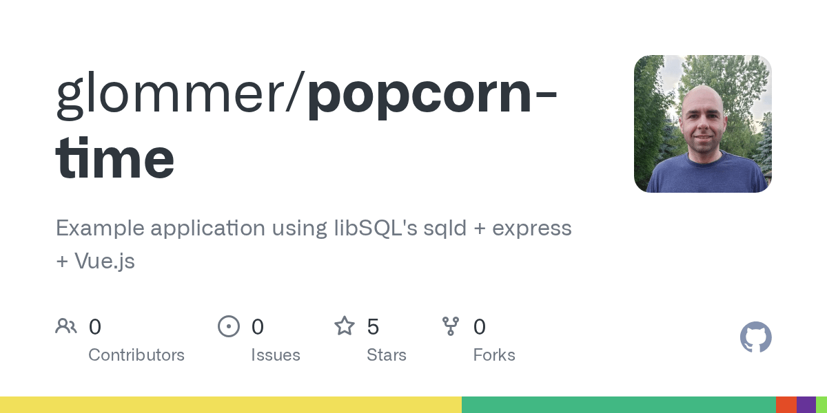 GitHub glommer/popcorntime Example application using libSQL's sqld