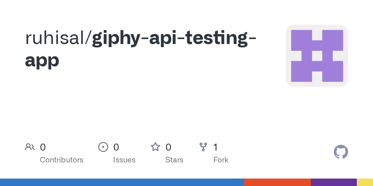 GitHub ruhisal/giphyapitestingapp