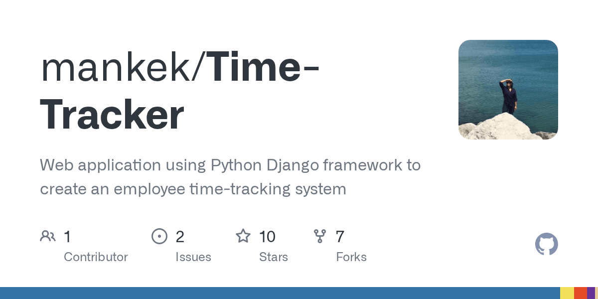 GitHub mankek/TimeTracker  application using Python Django