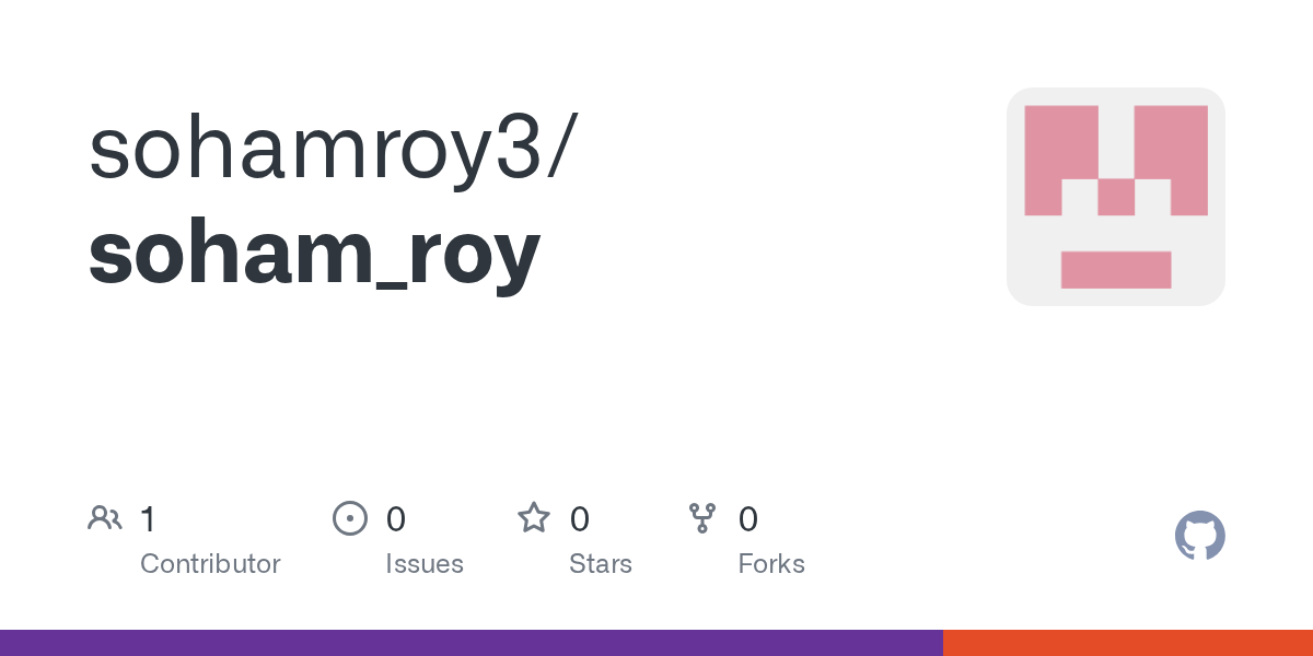 GitHub sohamroy3/soham_roy