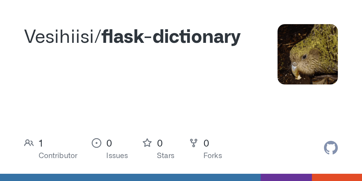 GitHub Vesihiisi/flaskdictionary