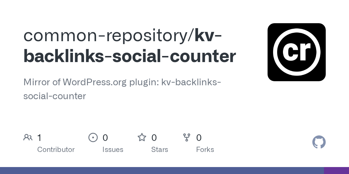 GitHub commonrepository/kvbacklinkssocialcounter Mirror of
