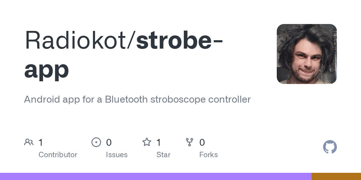 GitHub Radiokot/strobeapp Android app for a Bluetooth stroboscope