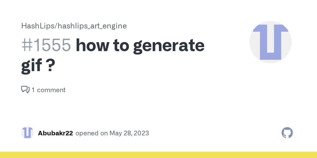 how to generate gif ? · Issue 1555 · HashLips/hashlips_art_engine · GitHub