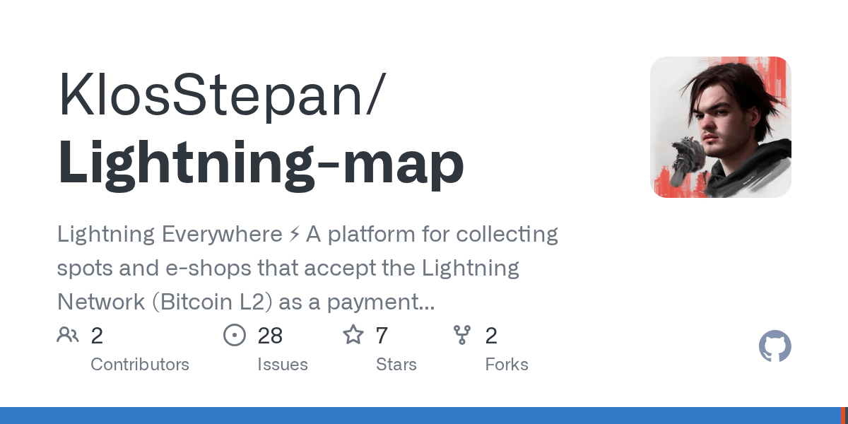 GitHub KlosStepan/Lightningmap Frontend map application of merchants accepting Bitcoin L2