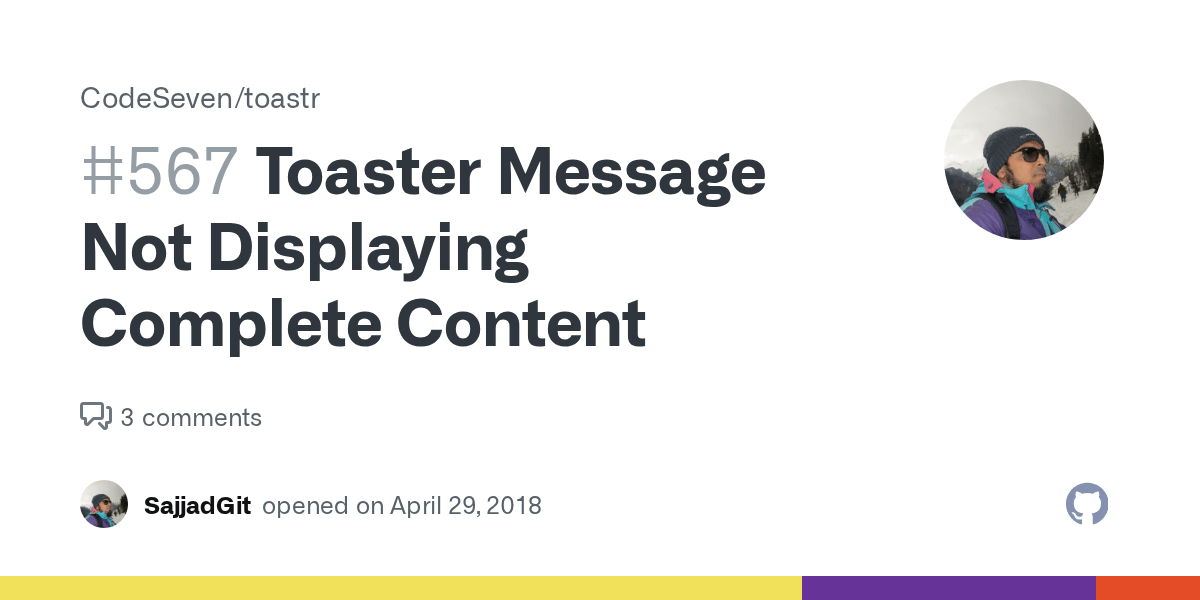 Toaster Message Not Displaying Complete Content · Issue 567