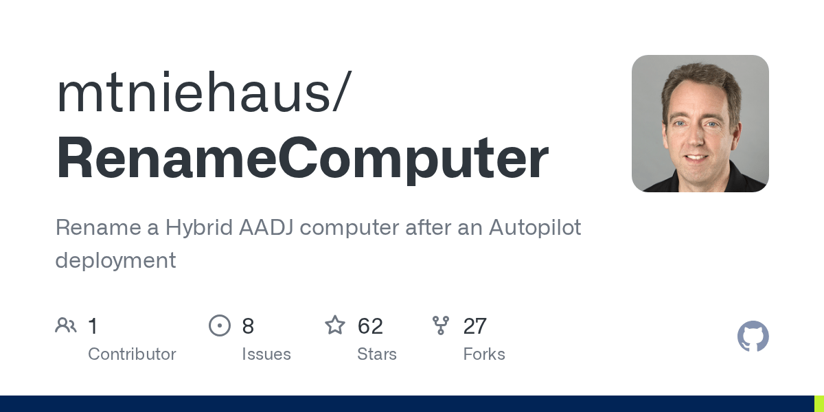 GitHub Rename a Hybrid AADJ computer after