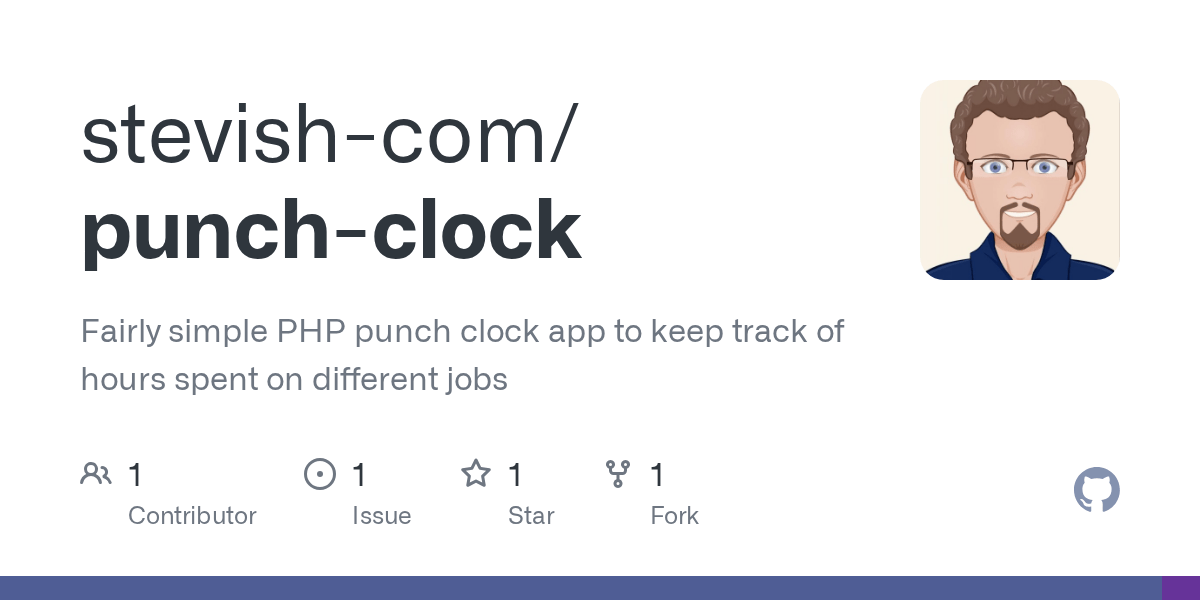 GitHub - stevish-com/punch-clock: Fairly simple PHP punch clock app to