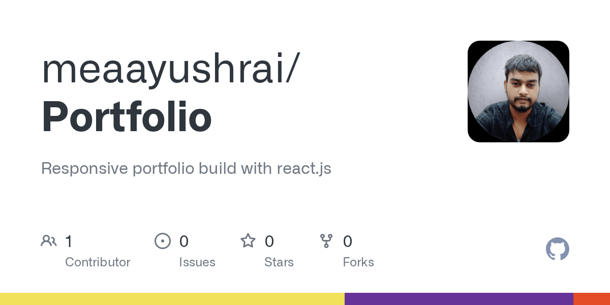 GitHub meaayushrai/Portfolio Responsive portfolio build