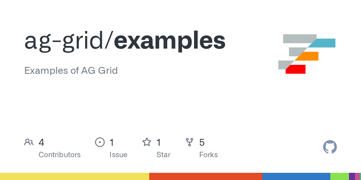 GitHub aggrid/examples Examples of AG Grid