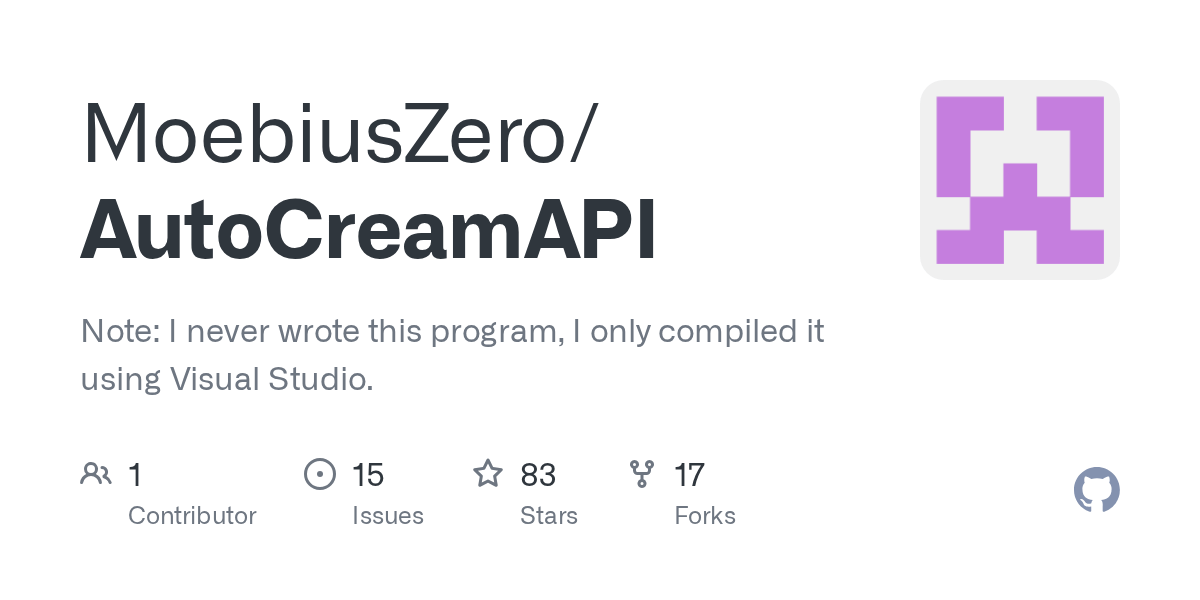 Releases · MoebiusZero/AutoCreamAPI · GitHub