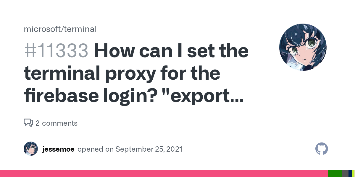 How can I set the terminal proxy for the firebase login? "export http
