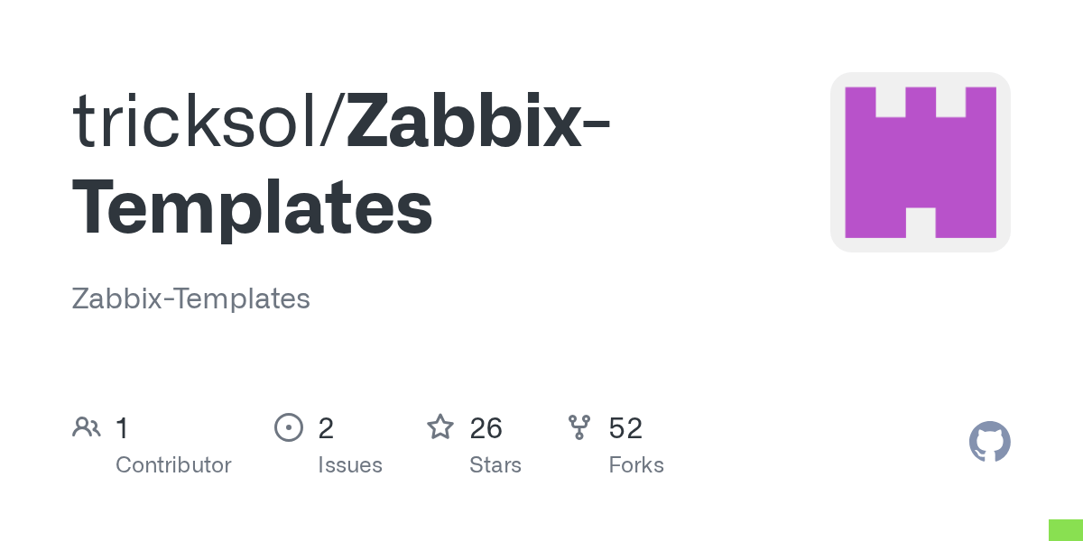 GitHub tricksol/ZabbixTemplates ZabbixTemplates