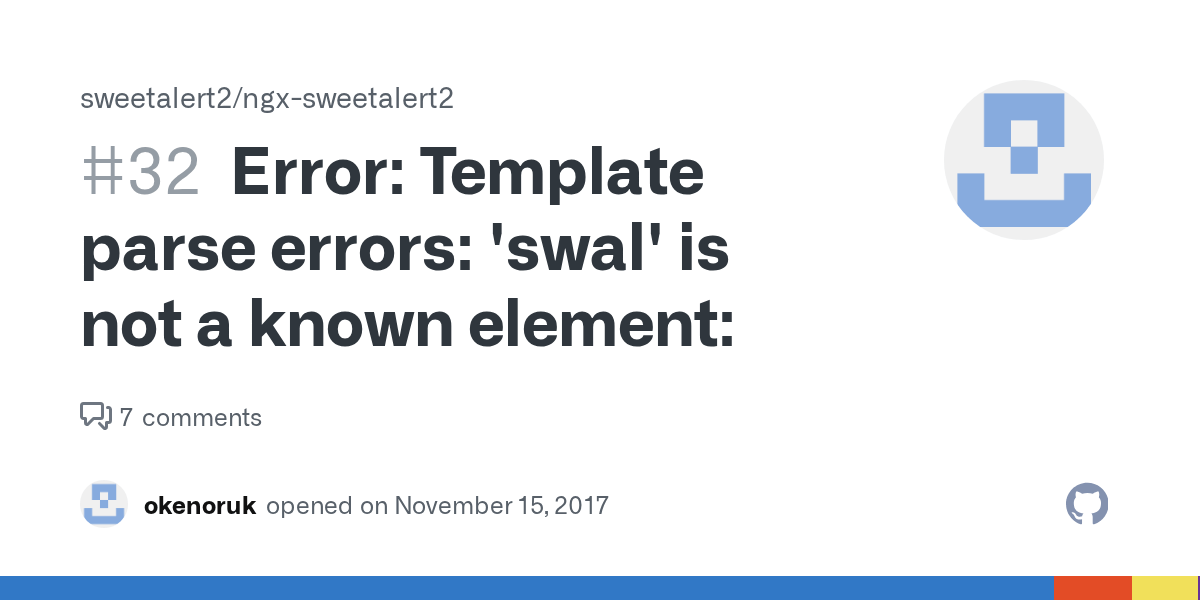 Error Template parse errors 'swal' is not a known element · Issue