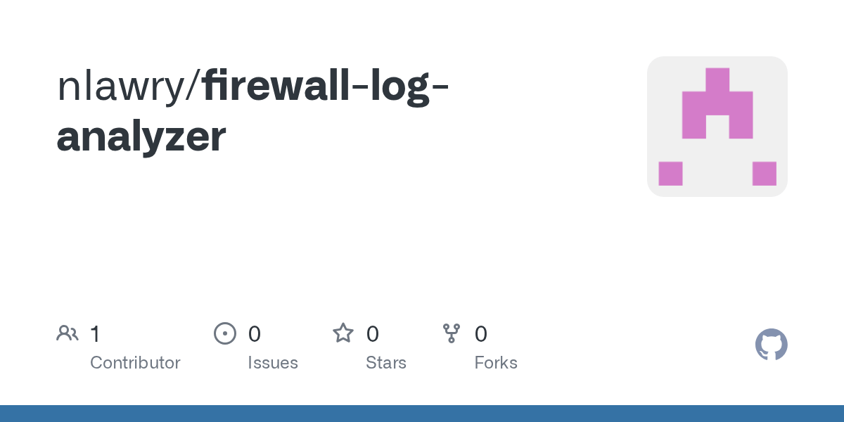 GitHub nlawry/firewallloganalyzer