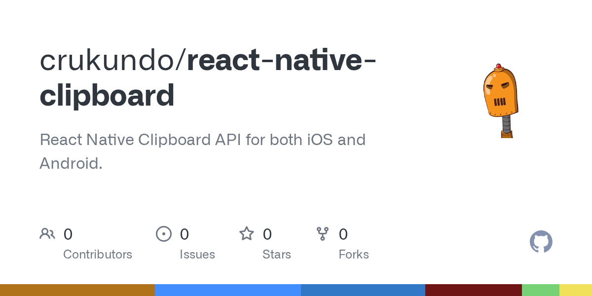 GitHub crukundo/reactnativeclipboard React Native Clipboard API