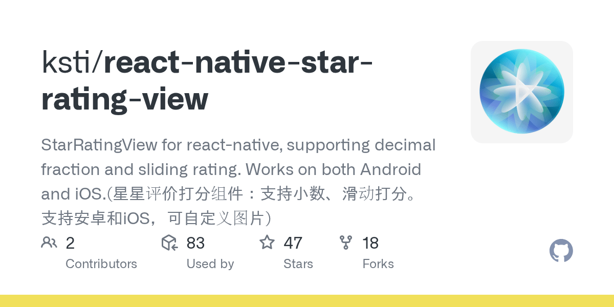 GitHub ksti/reactnativestarratingview