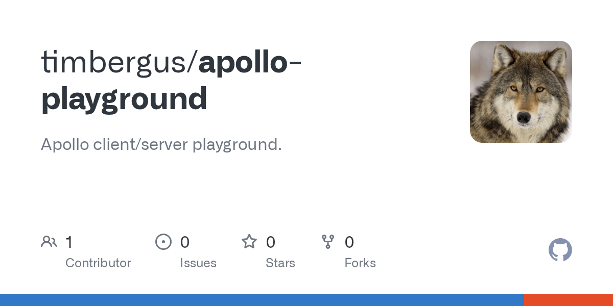 GitHub timbergus/apolloplayground Apollo client/server playground.