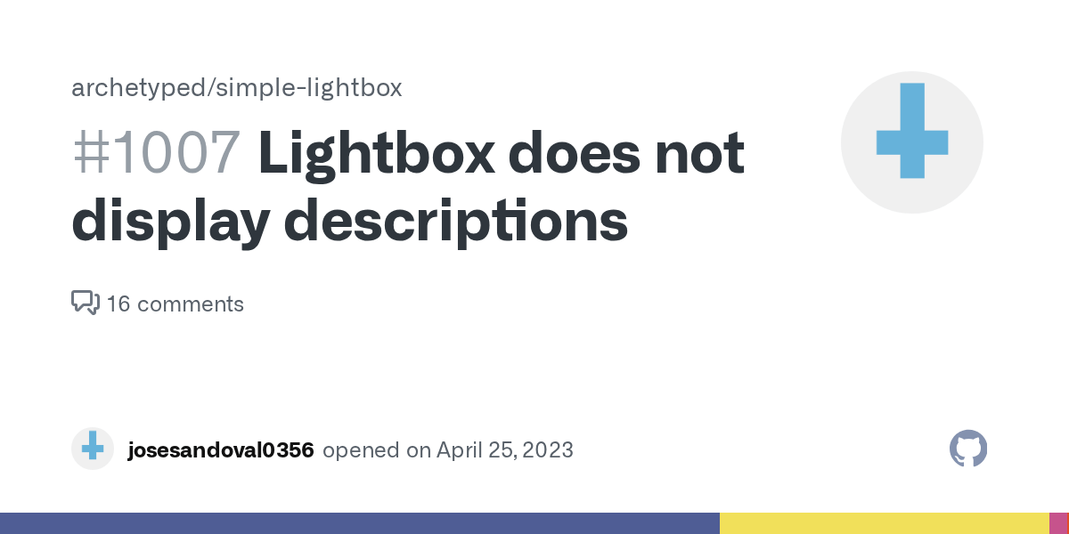 Lightbox does not display descriptions · Issue 1007 · archetyped/simplelightbox · GitHub