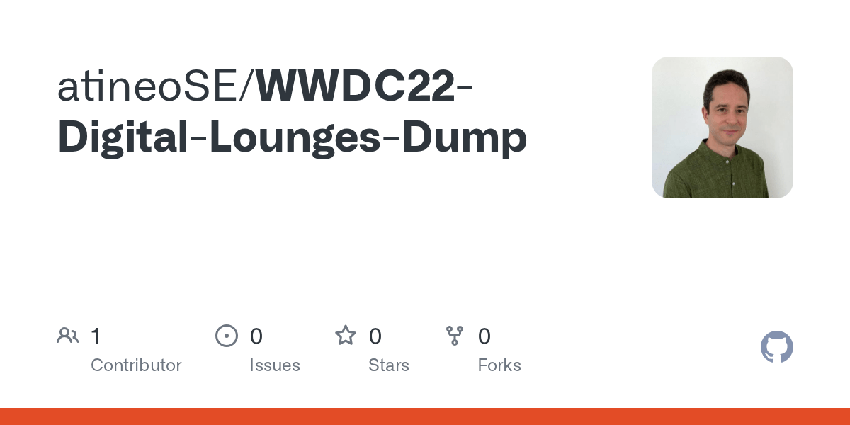 GitHub atineoSE/WWDC22DigitalLoungesDump