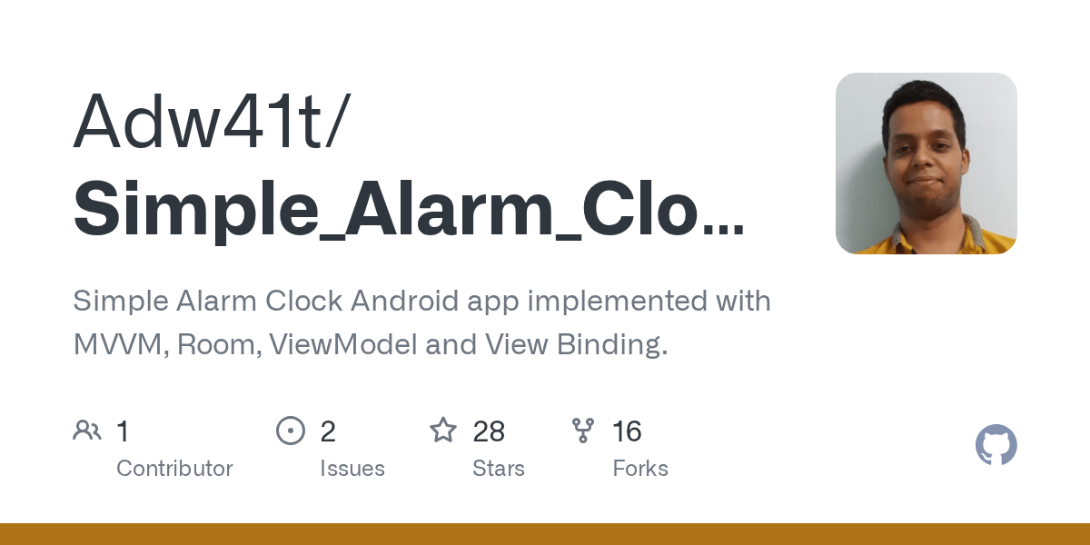 GitHub Adw41t/Simple_Alarm_Clock Simple Alarm Clock Android app