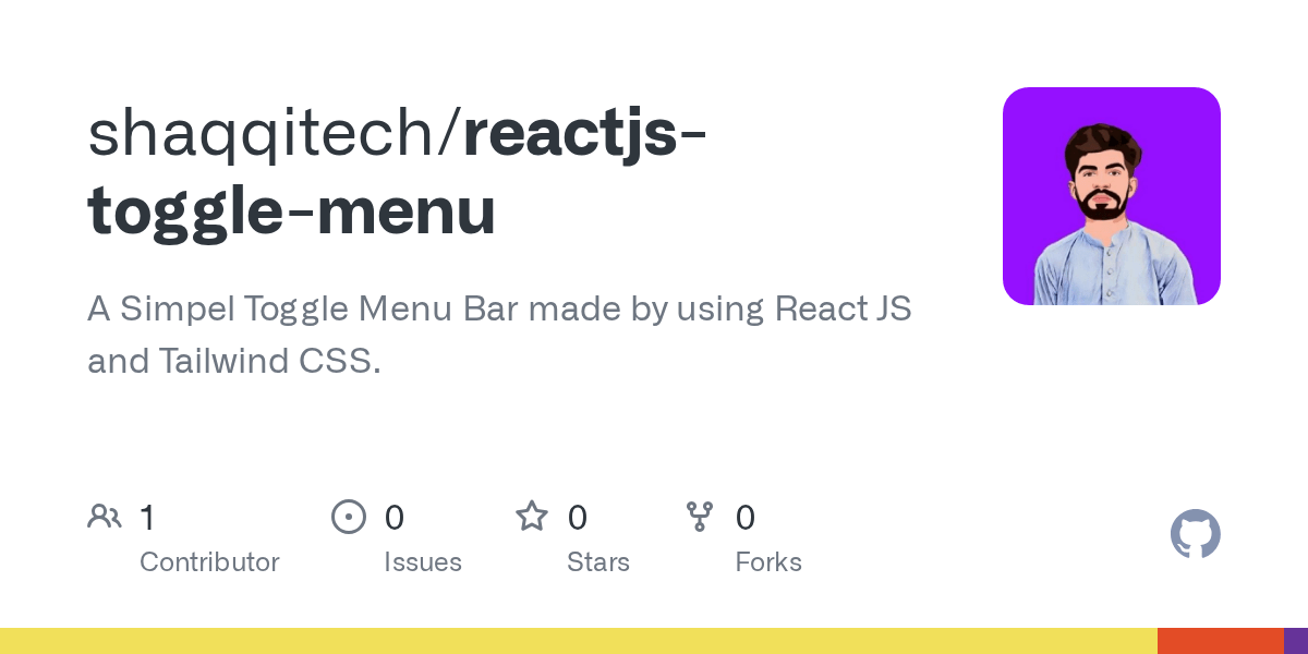 GitHub shaqqitech/reactjstogglemenu A Simpel Toggle Menu Bar made