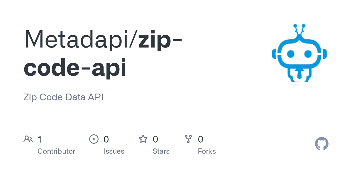GitHub Metadapi/zipcodeapi Zip Code Data API