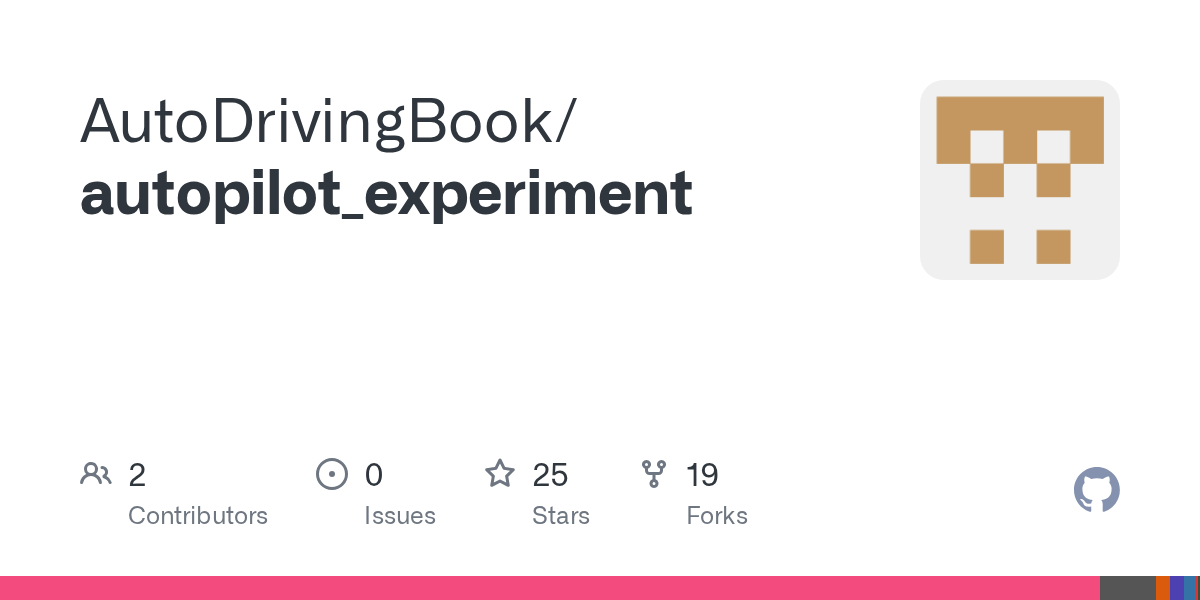 GitHub AutoDrivingBook/autopilot_experiment