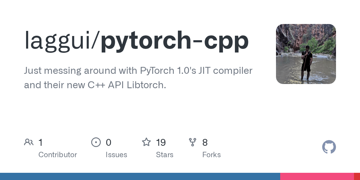 GitHub laggui/pytorchcpp Just messing around with PyTorch 1.0's JIT