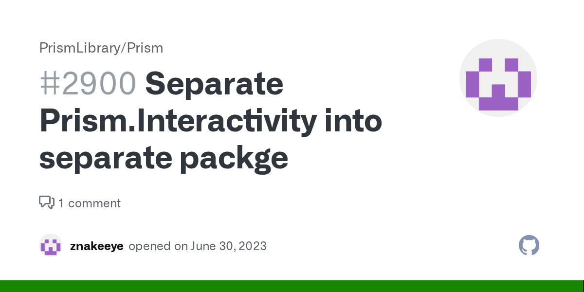 Separate Prism.Interactivity into separate packge · Issue 2900 · PrismLibrary/Prism · GitHub