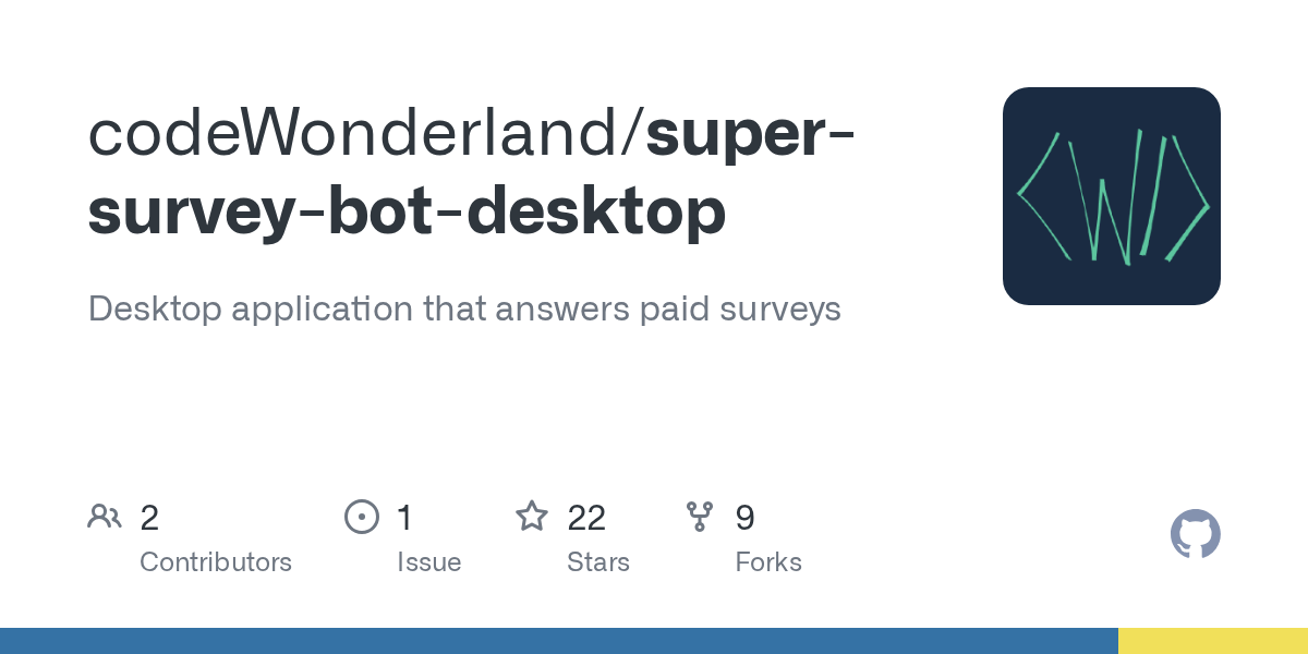 GitHub codeWonderland/supersurveybotdesktop Desktop application