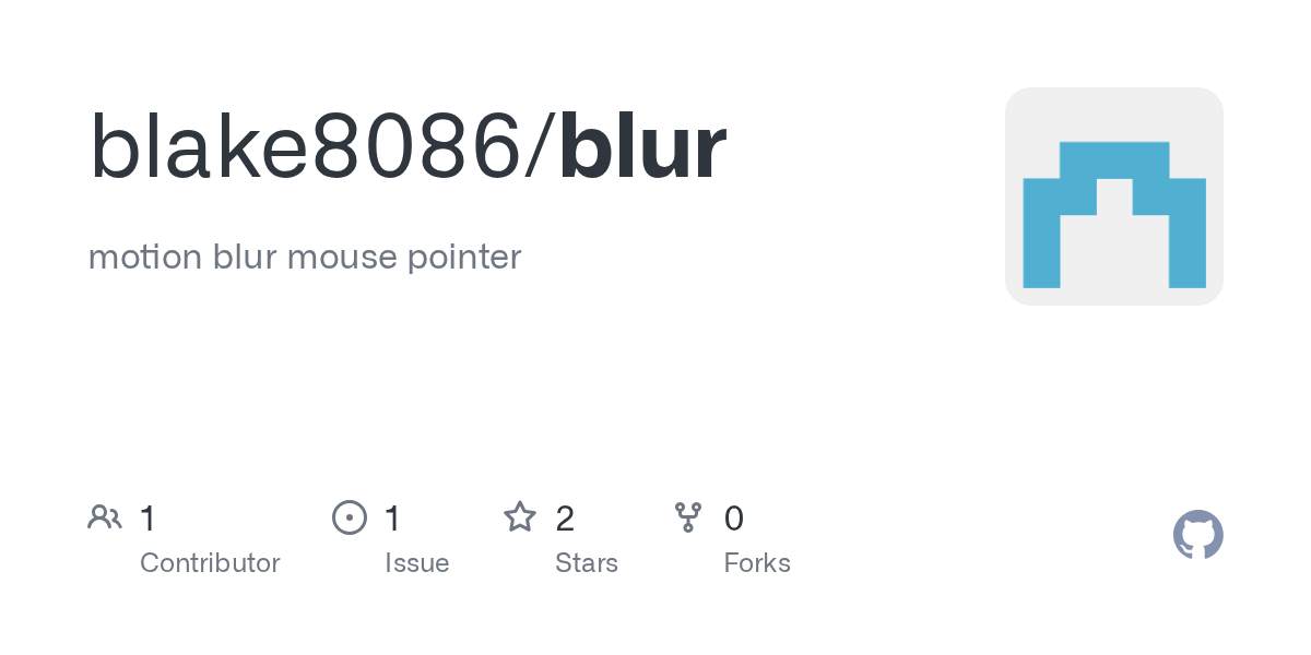 GitHub blake8086/blur motion blur mouse pointer