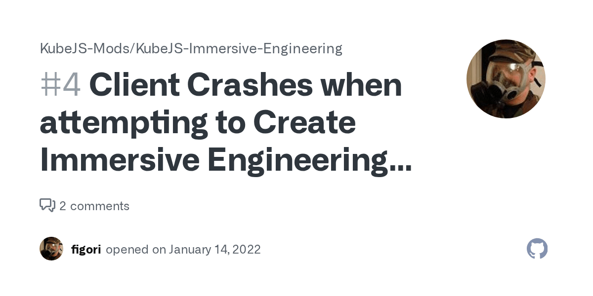 Client Crashes when attempting to Create Immersive Engineering Multi