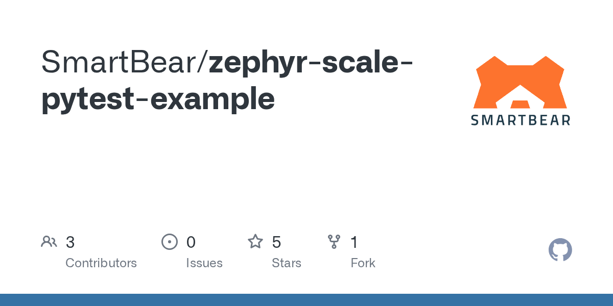 GitHub SmartBear/zephyrscalepytestexample