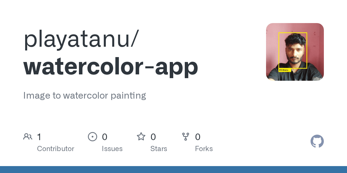 GitHub playatanu/watercolorapp Image to watercolor painting