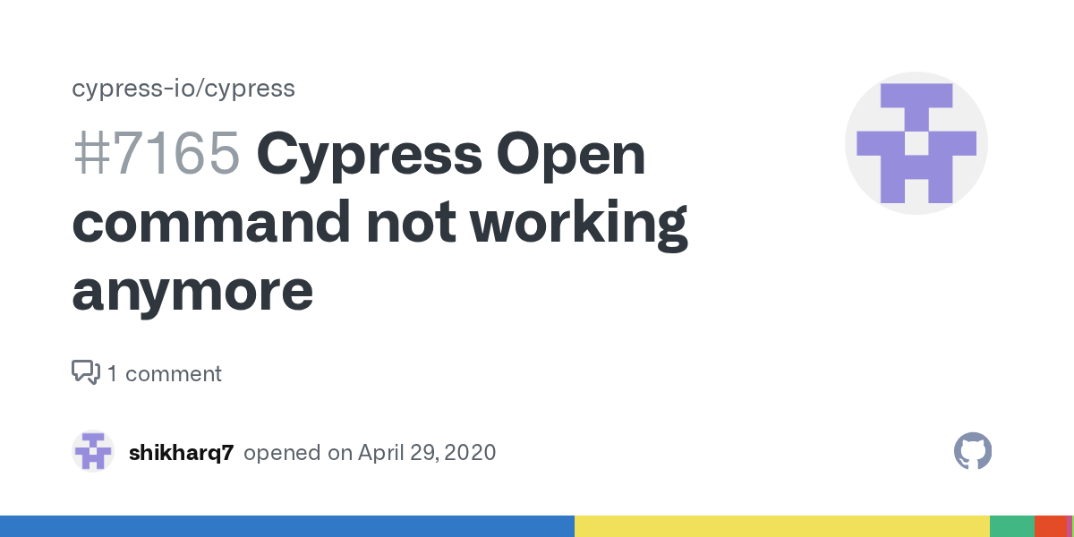 Cypress Open command not working anymore · Issue 7165 · cypressio