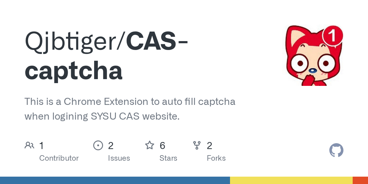 GitHub Qjbtiger/CAScaptcha This is a Chrome Extension to auto fill captcha when logining