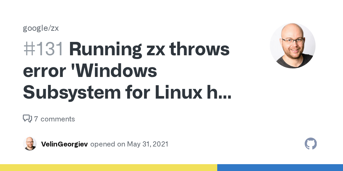 Running zx throws error 'Windows Subsystem for Linux has no installed distributions.' · Issue