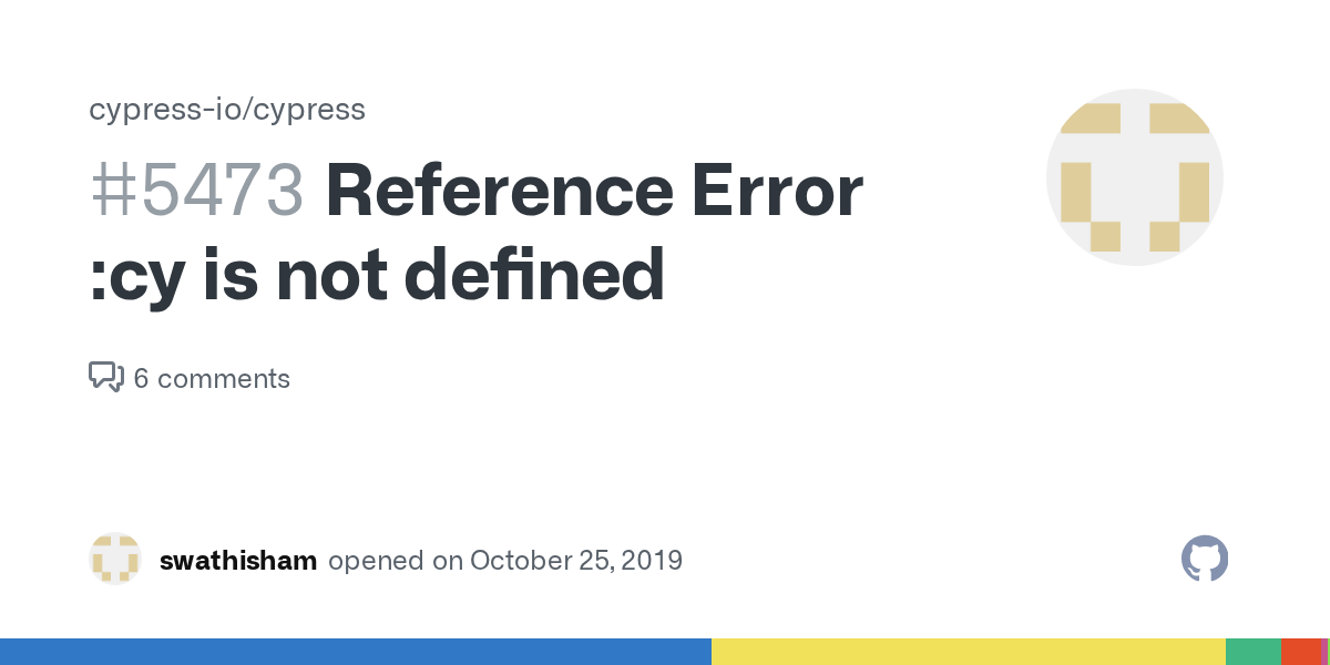 Reference Error cy is not defined · Issue 5473 · cypressio/cypress