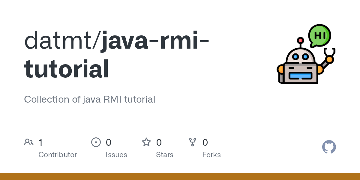 GitHub datmt/javarmitutorial Collection of java RMI tutorial