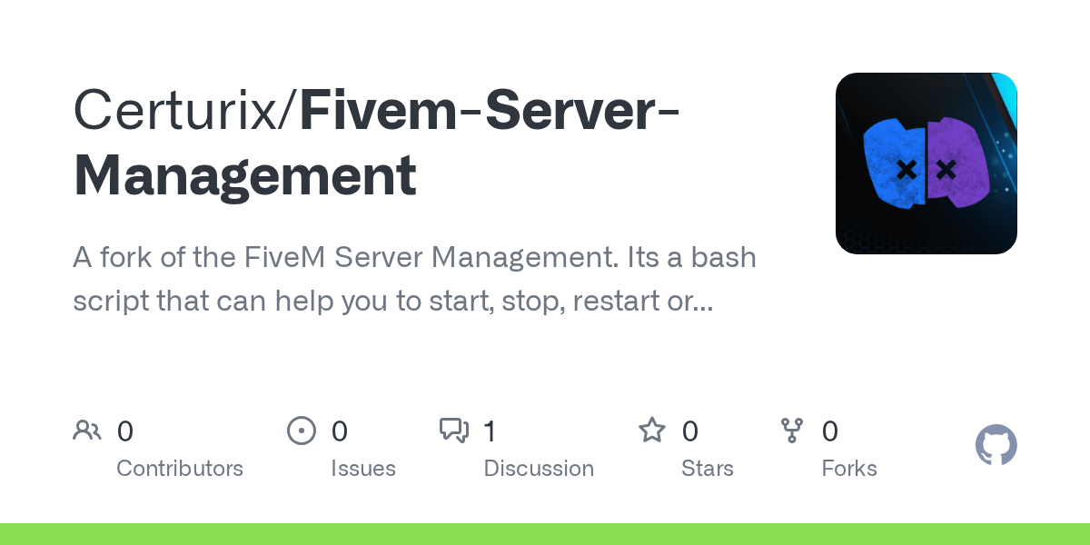 Manage server FiveM (restart/start/stop/screen/status) on