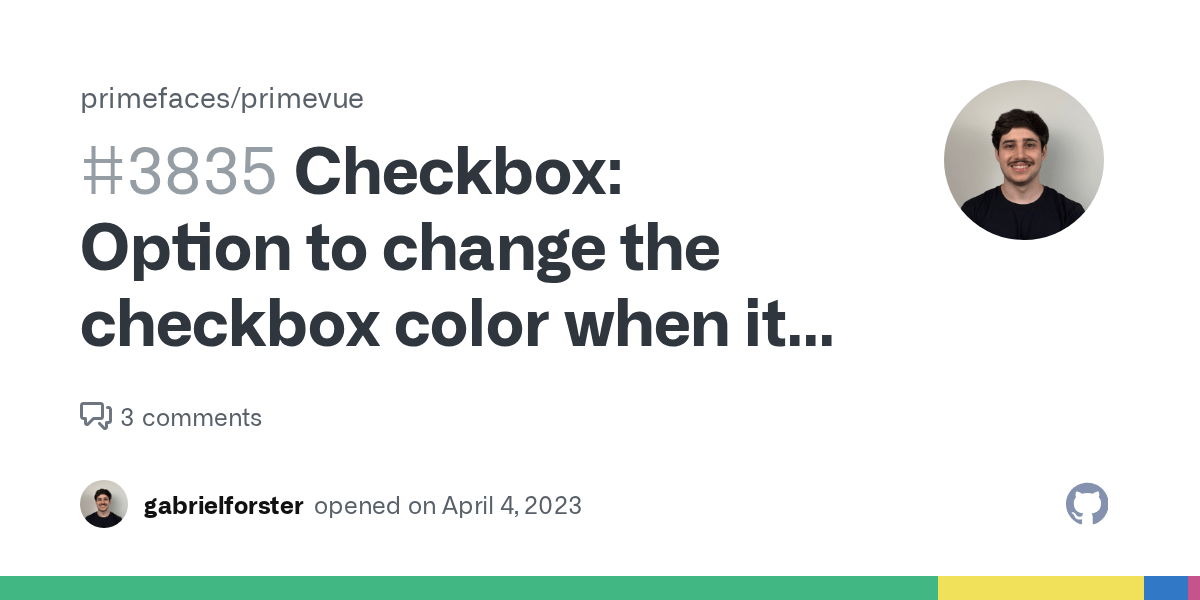 Checkbox Option to change the checkbox color when its checked · Issue