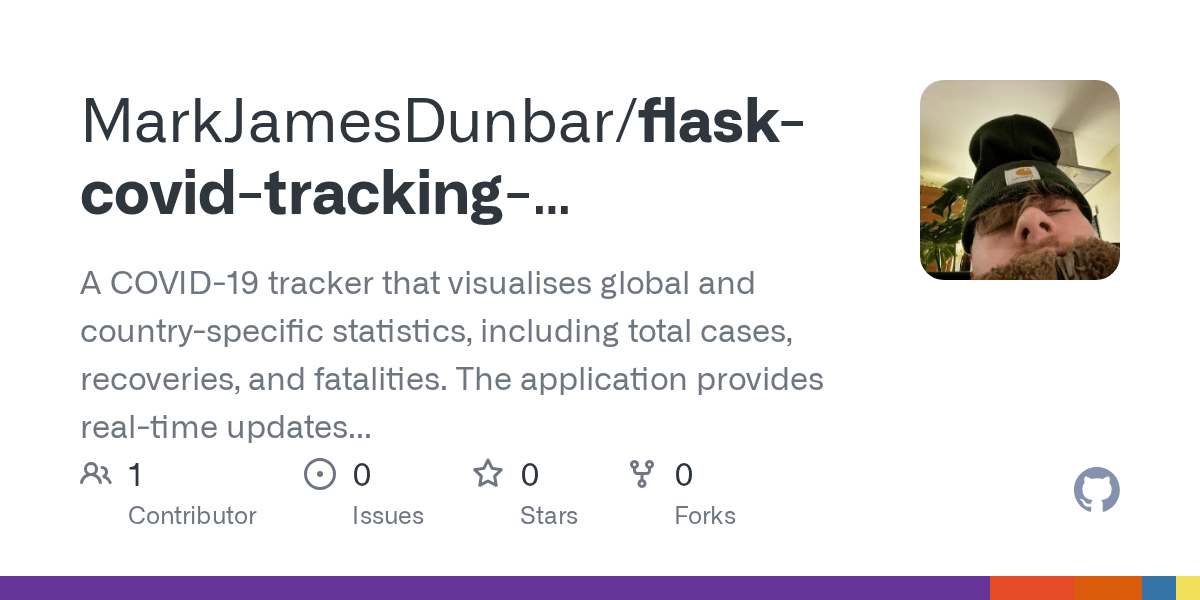 GitHub MarkJamesDunbar/Covid19DataTrackingApp Covid19 data