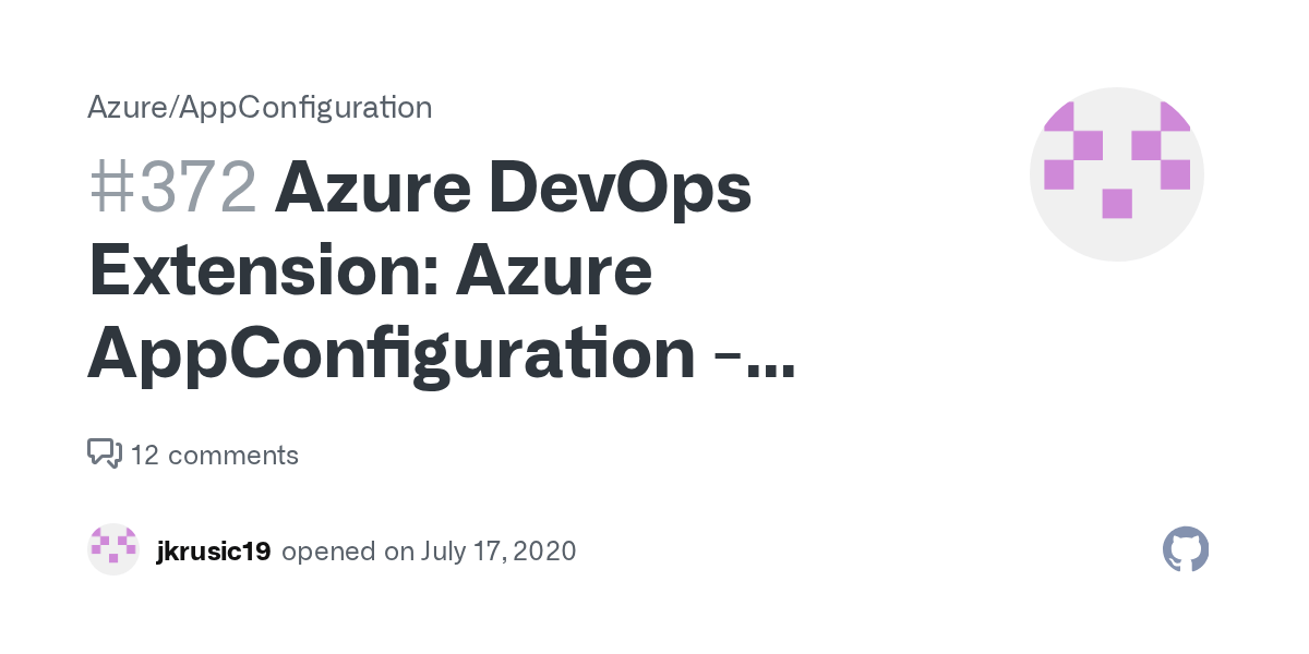 Azure DevOps Extension Azure AppConfiguration Partial Complete