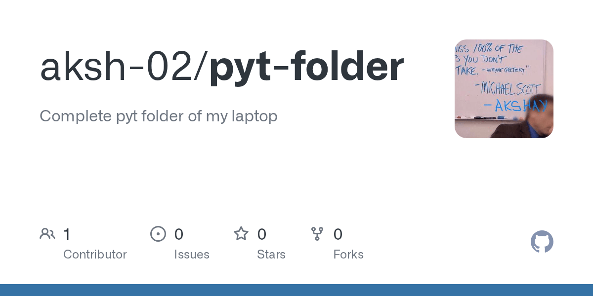 GitHub aksh02/pytfolder Complete pyt folder of my laptop